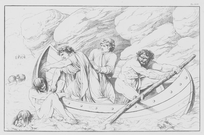 A Divina Comédia de Dante, Inferno (Inferno), Placa XIV (litografia) de Bernhard Schuler