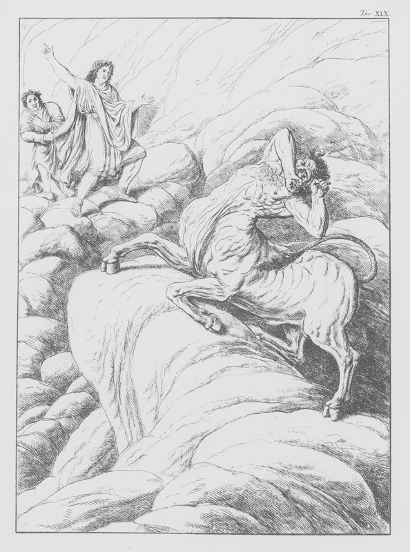 A Divina Comédia de Dante, Inferno (Inferno), Placa XIX (litografia) de Bernhard Schuler