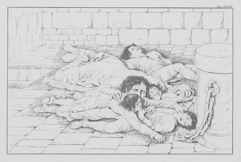 A Divina Comédia de Dante, Inferno (Inferno), Placa XLIII (litografia) de Bernhard Schuler