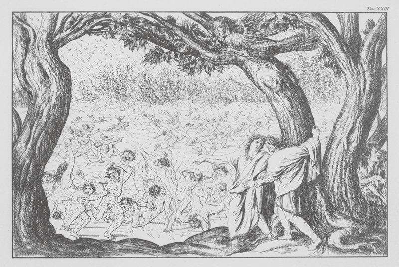 A Divina Comédia de Dante, Inferno (Inferno), Placa XXIII (litografia) de Bernhard Schuler