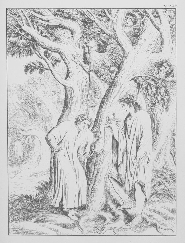 A Divina Comédia de Dante, Inferno (Inferno), Placa XXII (litografia) de Bernhard Schuler