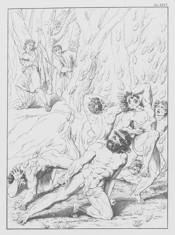 A Divina Comédia de Dante, Inferno (Inferno), Placa XXIV (litografia) de Bernhard Schuler