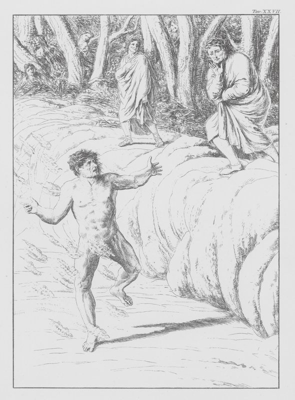 A Divina Comédia de Dante, Inferno (Inferno), Placa XXVII (litografia) de Bernhard Schuler