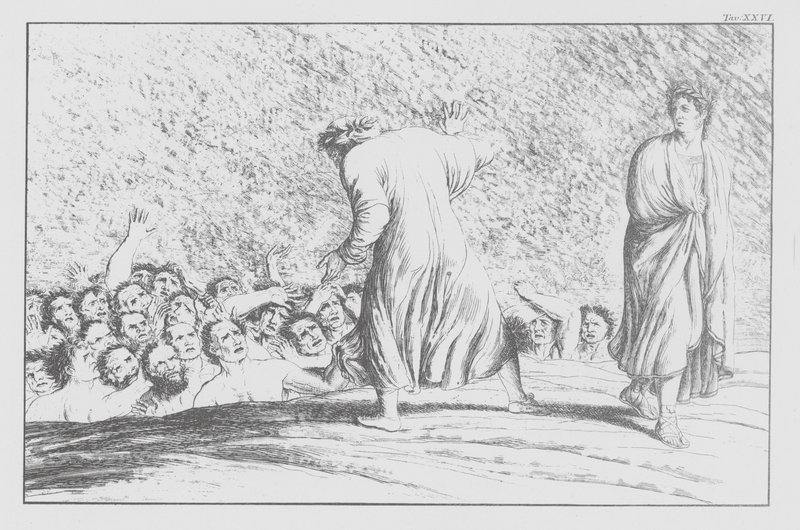 A Divina Comédia de Dante, Inferno (Inferno), Placa XXVI (litografia) de Bernhard Schuler