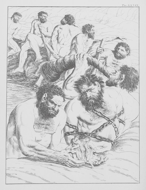 A Divina Comédia de Dante, Inferno (Inferno), Placa XXXIX (litografia) de Bernhard Schuler