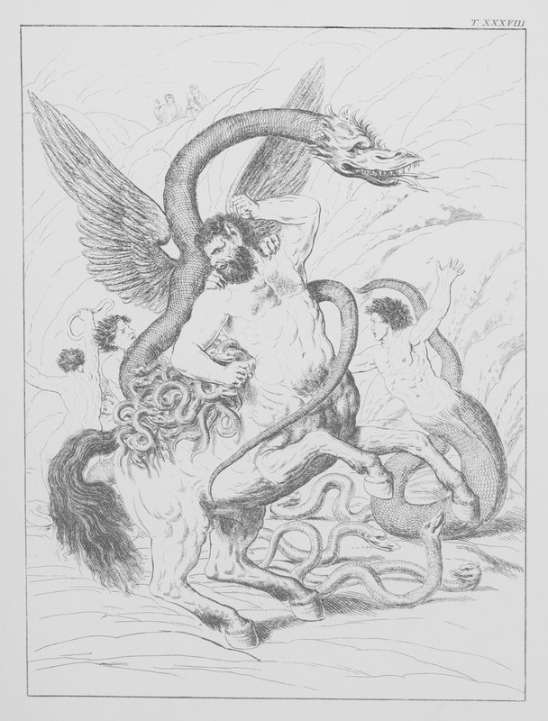 A Divina Comédia de Dante, Inferno (Inferno), Placa XXXVIII (litografia) de Bernhard Schuler