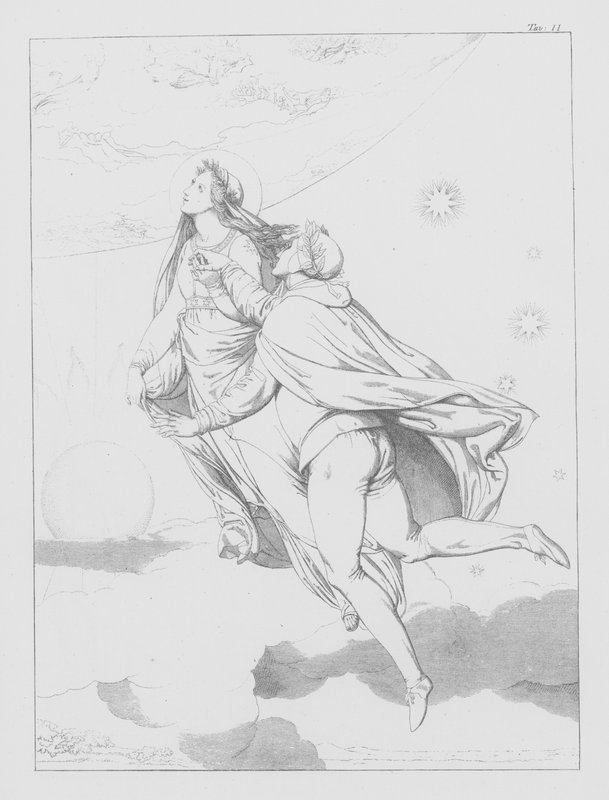 A Divina Comédia de Dante, Paradiso (Céu), Placa II (litografia) de Bernhard Schuler