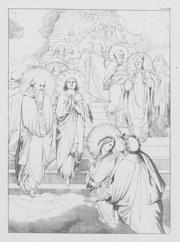 A Divina Comédia de Dante, Paradiso (Céu), Placa XXII (litografia) de Bernhard Schuler