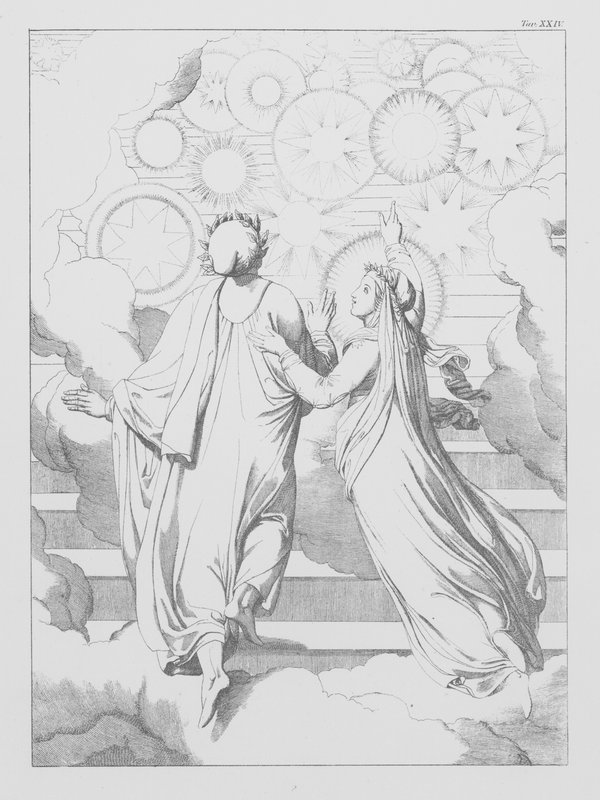 A Divina Comédia de Dante, Paradiso (Céu), Placa XXIV (litografia) de Bernhard Schuler