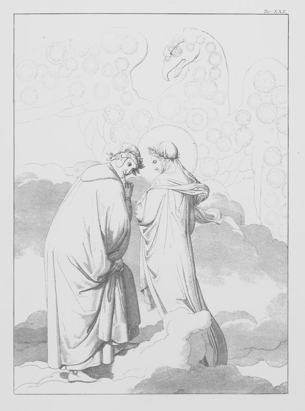A Divina Comédia de Dante, Paradiso (Céu), Placa XXI (litografia) de Bernhard Schuler