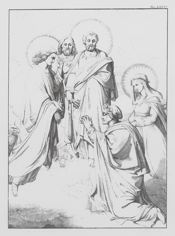 A Divina Comédia de Dante, Paradiso (Céu), Placa XXXIV (litografia) de Bernhard Schuler