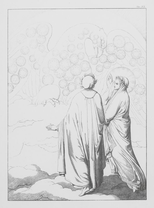 A Divina Comédia de Dante, Paradiso (Céu), Placa XX (litografia) de Bernhard Schuler