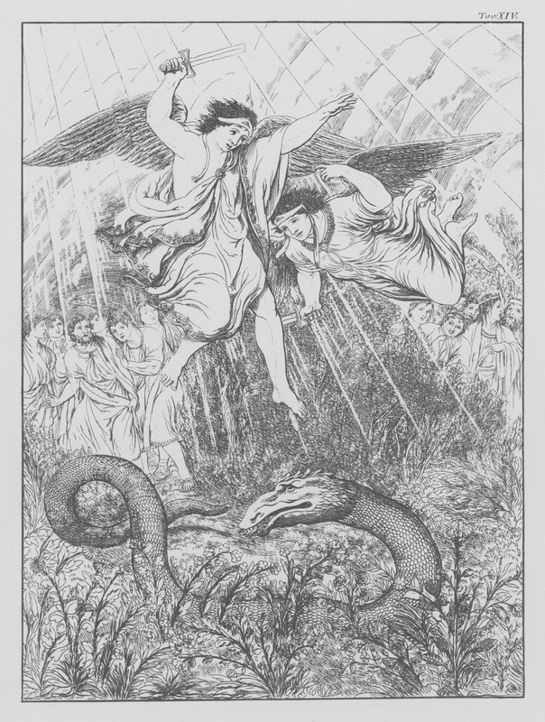 Divina Comédia de Dante, Purgatorio (Purgatório), Placa XIV (litografia) de Bernhard Schuler