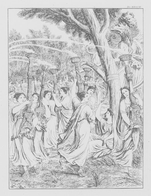 Divina Comédia de Dante, Purgatorio (Purgatório), Placa XXXIX (litografia) de Bernhard Schuler