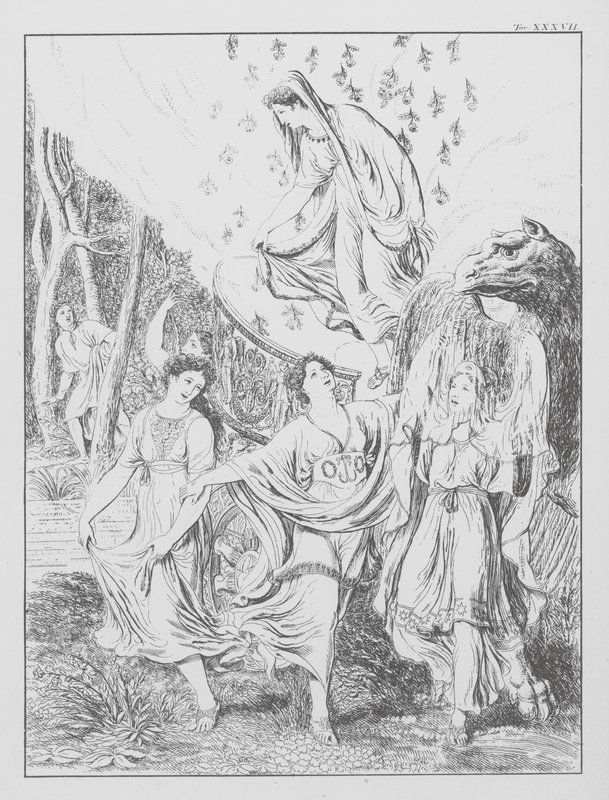 Divina Comédia de Dante, Purgatorio (Purgatório), Placa XXXVII (litografia) de Bernhard Schuler