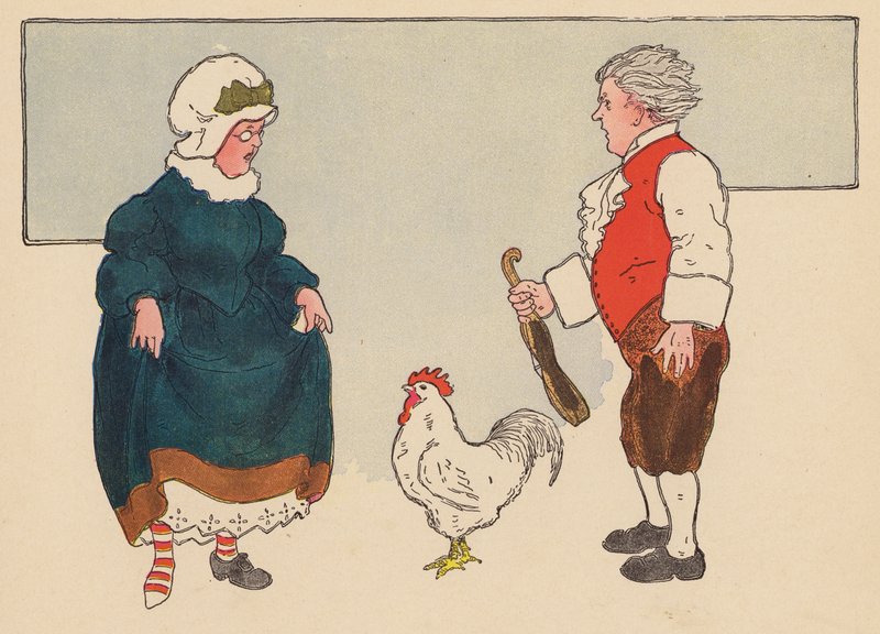 Rima infantil: Cock-a-doodle-do! (litografia a cores) de Blanche Fisher Wright