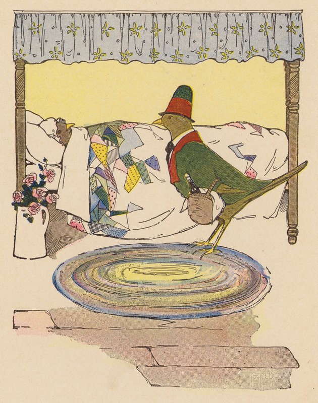 Canção infantil: A pequena Jenny Wren (litografia a cores) de Blanche Fisher Wright