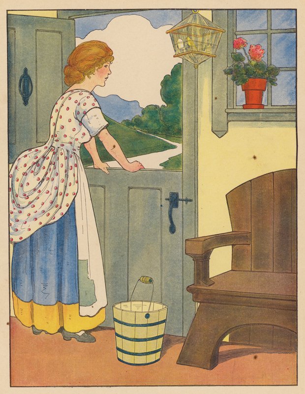 Canção infantil: O molho de fitas azuis (litografia a cores) de Blanche Fisher Wright