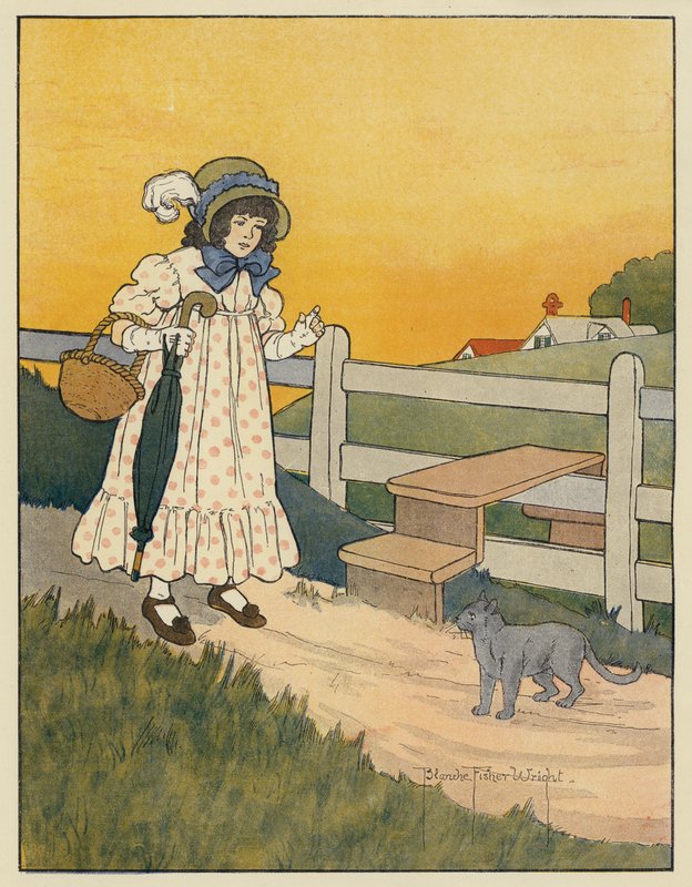 Gatinho-gato e rainha de Blanche Fisher Wright