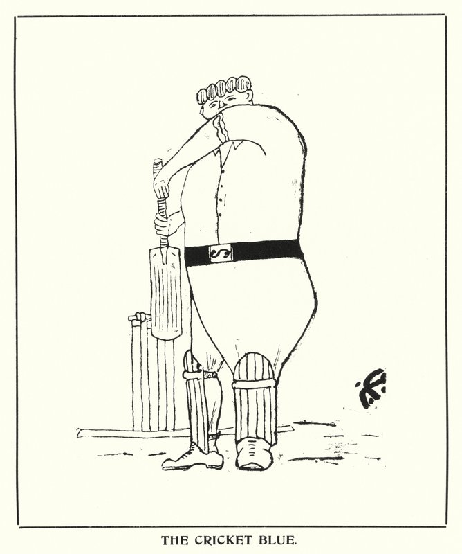 Oxford Quips: O Cricket Blue (litho) de Bohun Lynch