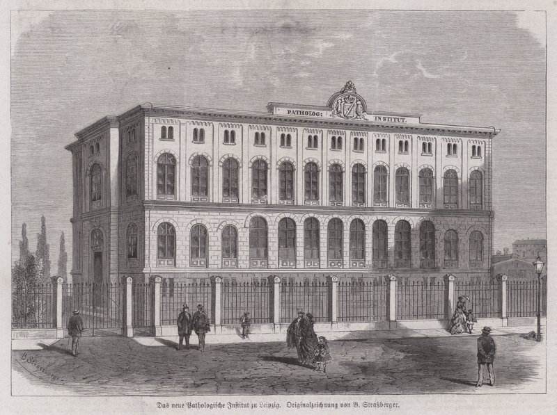 Novo Instituto de Patologia, Leipzig, Alemanha (gravura) de Bruno Heinrich Strassberger