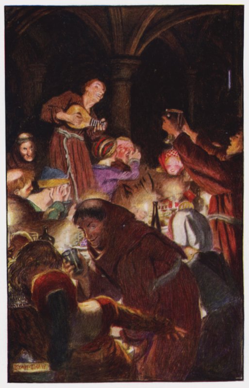 Ilustração para The Cloister and The Hearth de Charles Reade (cor litho) de Byam (after) Shaw