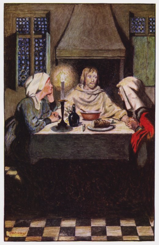 Ilustração para The Cloister and The Hearth de Charles Reade (cor litho) de Byam (after) Shaw