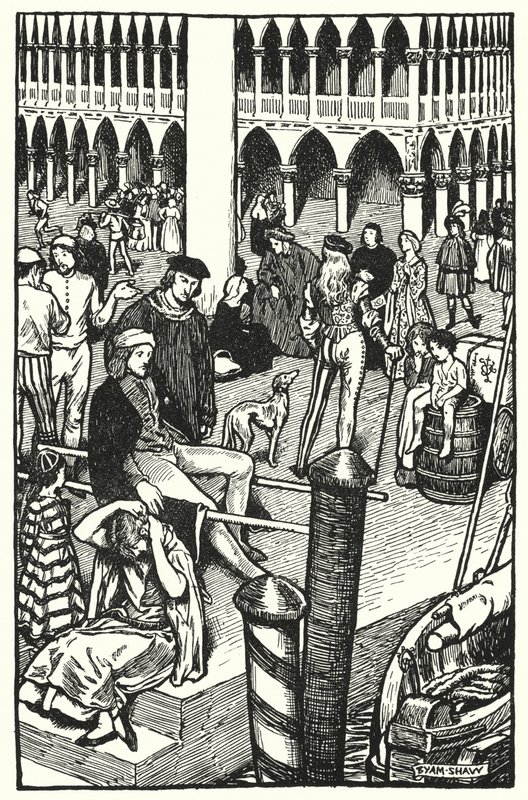 Ilustração para The Cloister and The Hearth de Charles Reade (litho) de Byam (after) Shaw