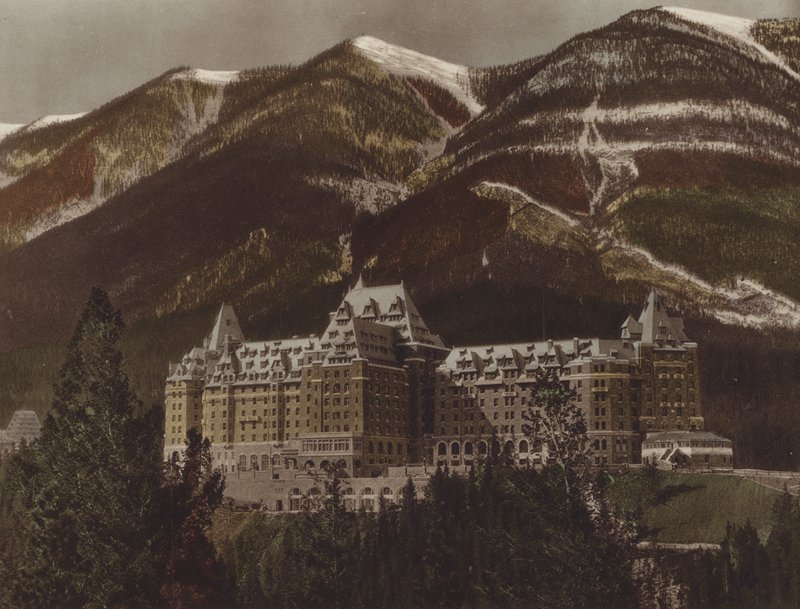 Banff Springs Hotel (foto a cores) de Byron Hill Harmon