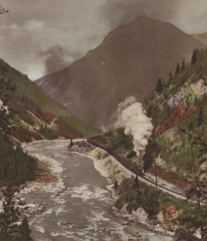 O Kicking Horse Canyon (foto a cores) de Byron Hill Harmon