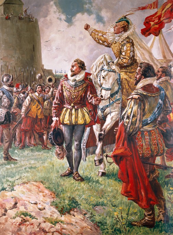 Isabel I (1533-1603) A Rainha Guerreira (guache sobre papel) de C.L. Doughty