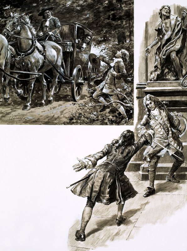 George Frederic Handel (guache sobre papel) de C.L. Doughty
