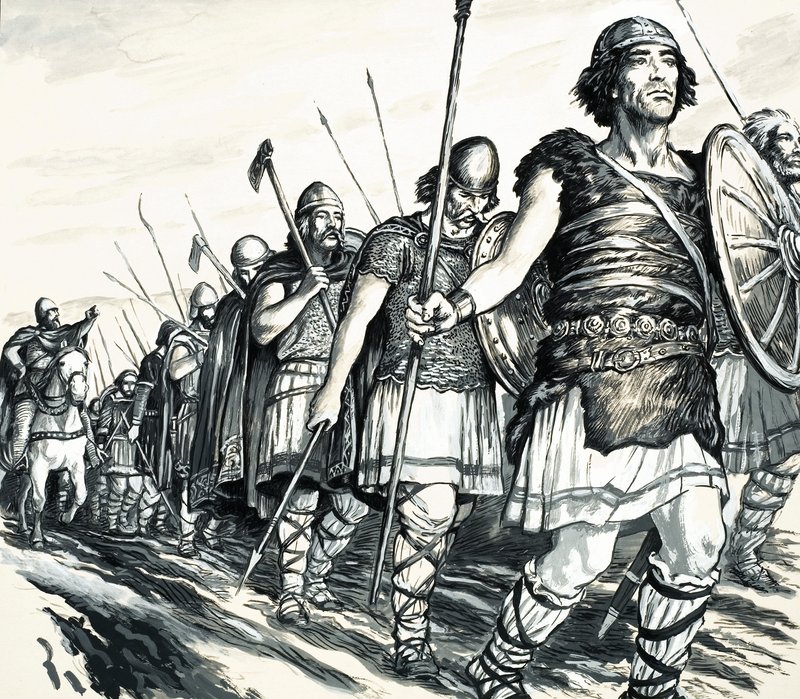 Herói ou vilão O Invasor de Ferro (guache sobre papel) de C.L. Doughty