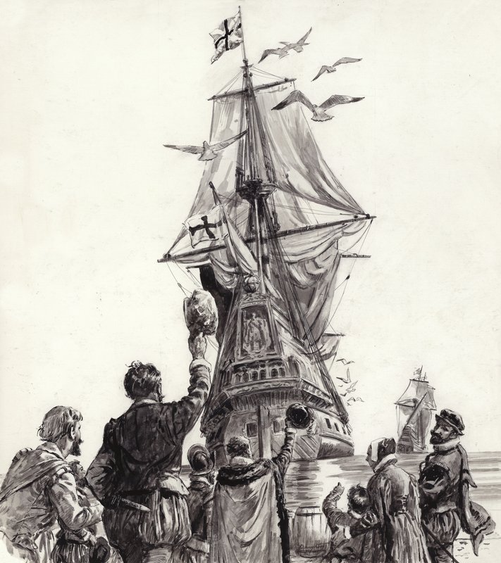 A corça dourada (guache sobre papel) de C.L. Doughty