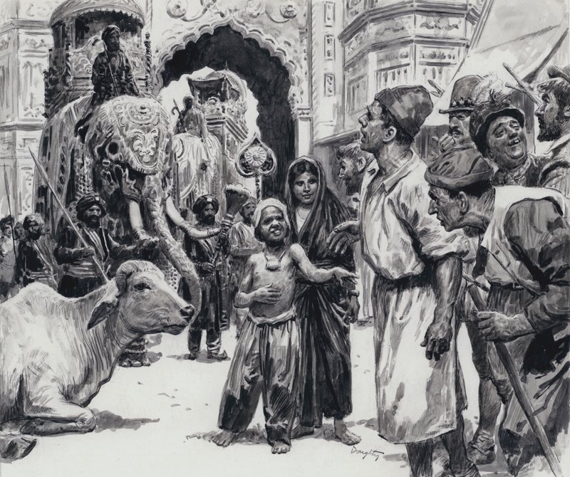 O Desfile (guache sobre papel) de C.L. Doughty
