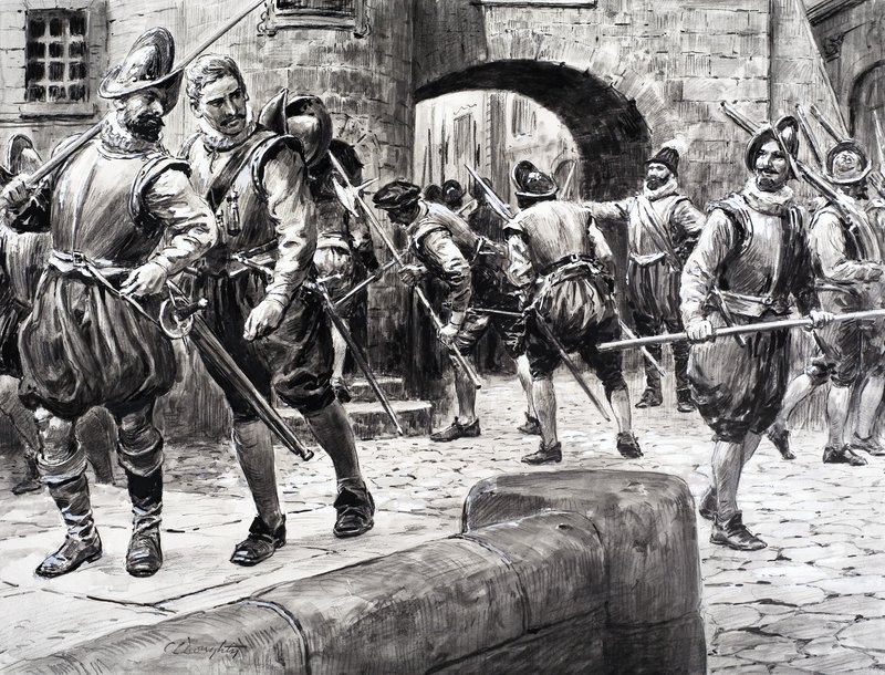 A História de França -- soldados em massa em Paris de C.L. Doughty