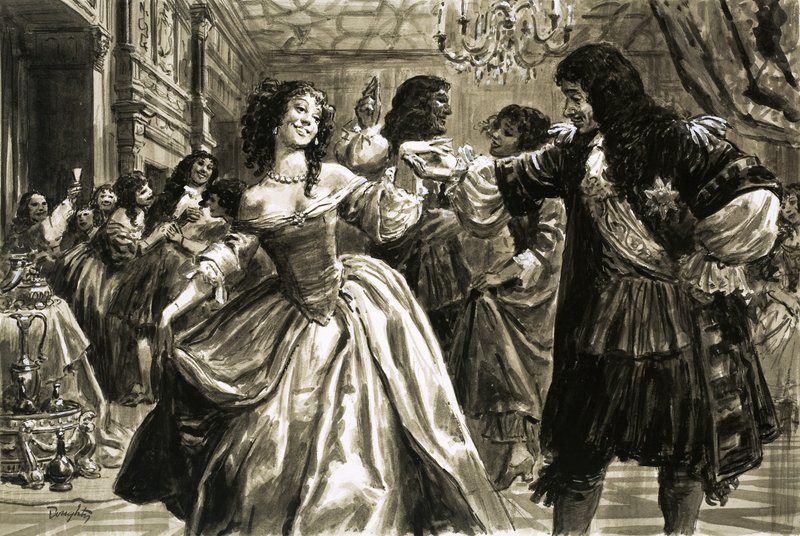 Bailarinas de salão não identificadas (século XVII) de C.L. Doughty