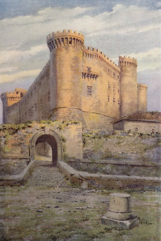 Castelo de Odescalchi, Bracciano (lito colorido) de C.T.G. Formili