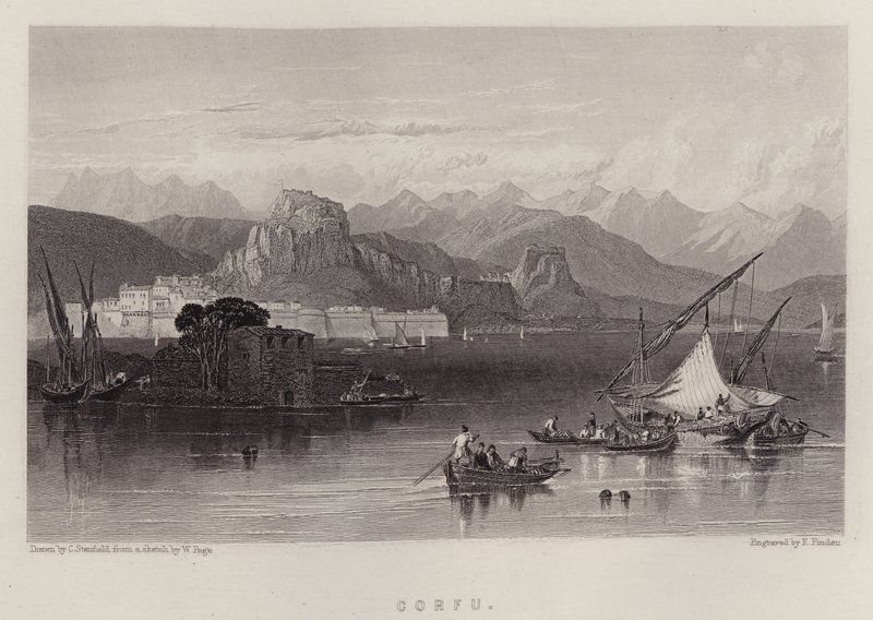 Corfu (cor litho) de C. (after) Stanfield