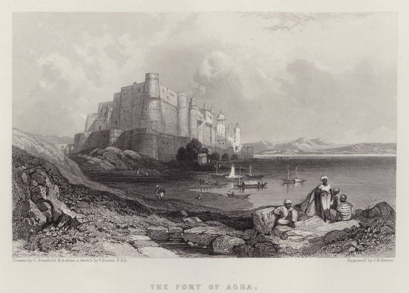 O Forte de Agra (cor litho) de C. (after) Stanfield