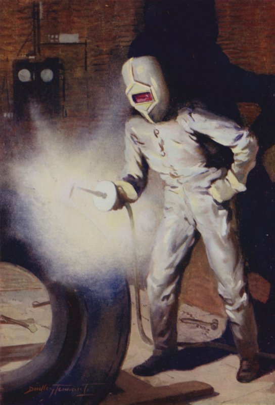 Soldadura por arco (cor litho) de C. Dudley (after) Tennant