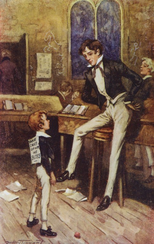 Ilustração para David Copperfield de Charles Dickens (litografia a cores) de C. Dudley (after) Tennant
