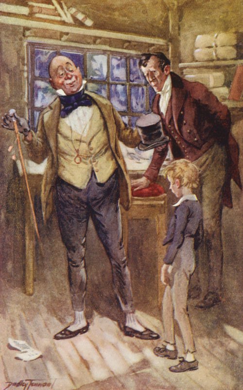 Ilustração para David Copperfield de Charles Dickens (litografia a cores) de C. Dudley (after) Tennant