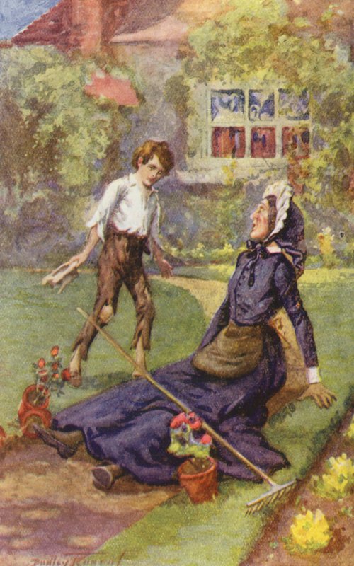 Ilustração para David Copperfield de Charles Dickens (litografia a cores) de C. Dudley (after) Tennant