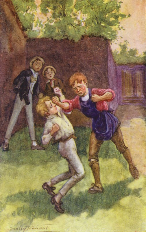 Ilustração para David Copperfield de Charles Dickens (litografia a cores) de C. Dudley (after) Tennant