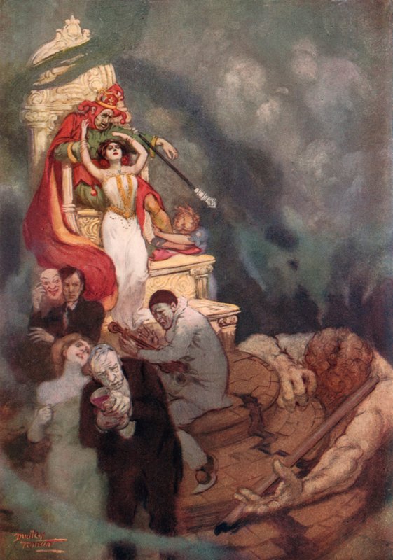 A Morte do Trabalho (cor litho) de C. Dudley (after) Tennant