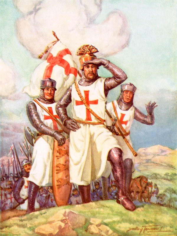 O leão de coração rei na Terra Santa (cor litho) de C. Dudley Tennant
