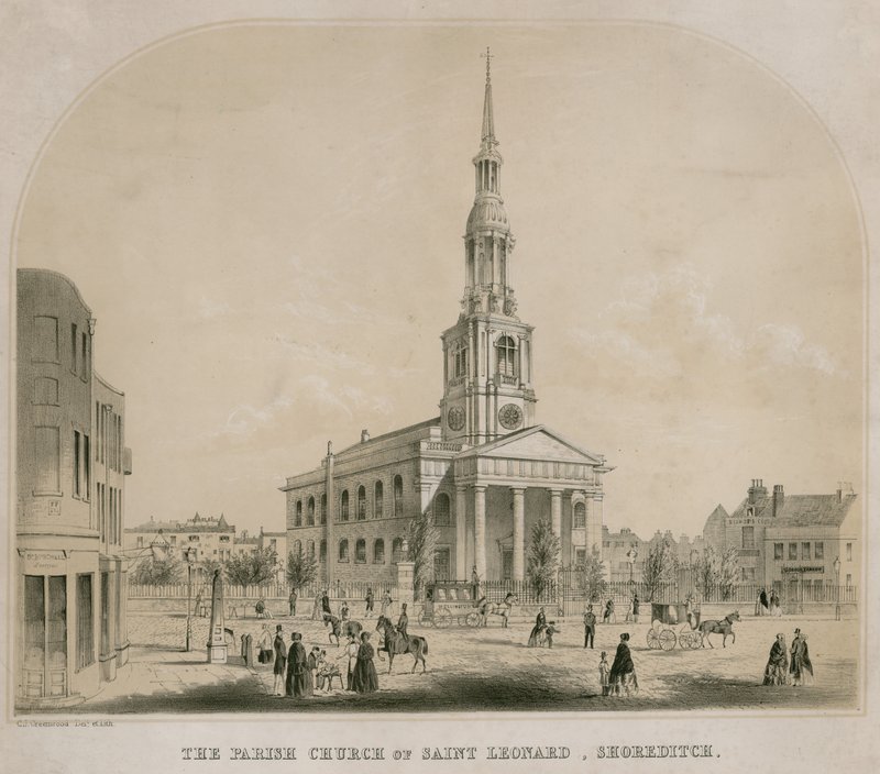 A, igreja paróquia, de, são, Leonard, Shoreditch, londres de C. J. Greenwood