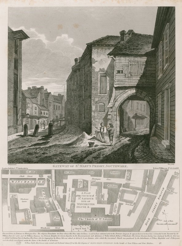 Porta de entrada do Priorado de Santa Maria, Southwark de C. John Mayle Whichelo