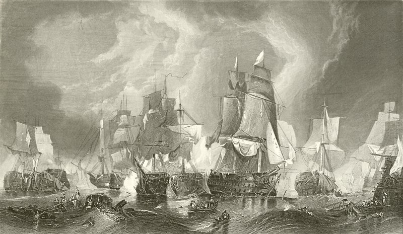 A batalha de Trafalgar de C. Stanfield